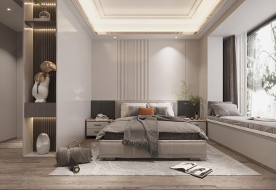 现代家居卧室3D模型下载